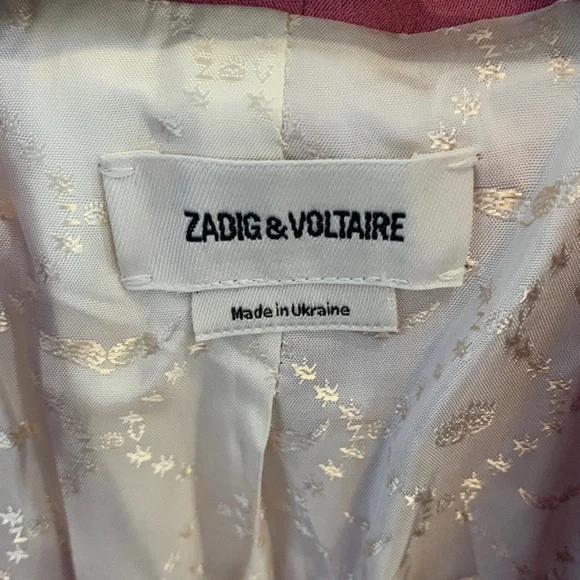 26. Pink ZADIG & VOLTAIRE blazer - size 36 - oversized fit - Picture 3 of 15